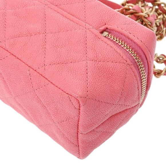 CHANEL Lambskin Quilted Mini Top Handle Rectangular Flap Bag Pink - Picture 10 of 11